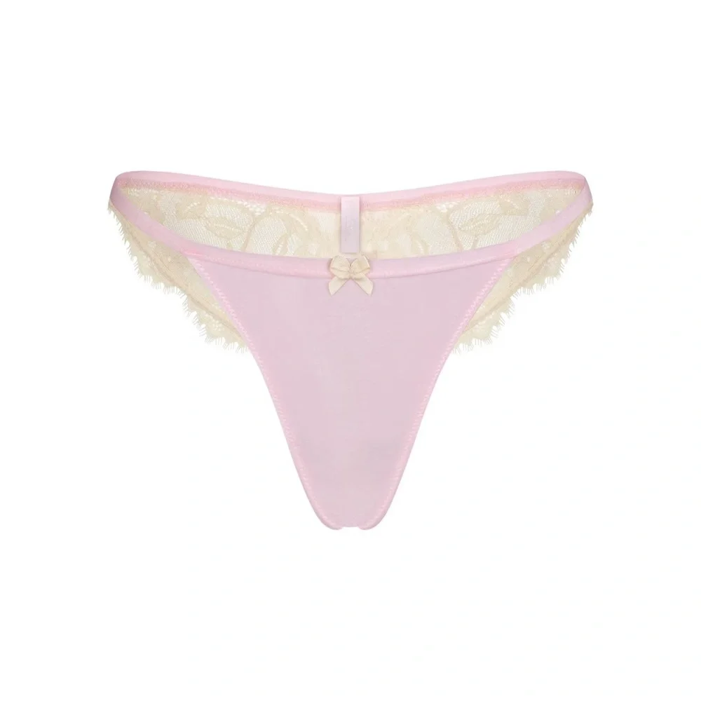 Skims Cherry Blossom VELVET LACE BIKINI Size medium